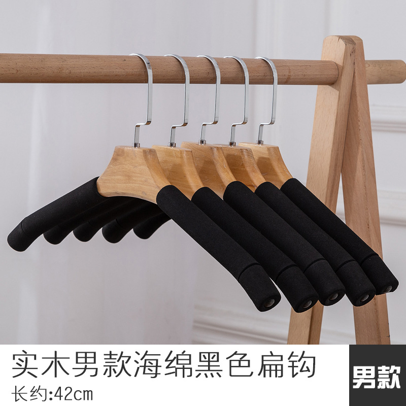 단단한 나무 남성용 스폰지 블랙 플랫 후크