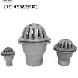 自吸水泵底阀铸铁底阀1寸2寸3寸4寸止水阀莲蓬笼头汽油机水泵