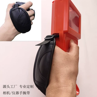 定制PU皮革防滑减压单反相机手腕带仪器遥控器移动手持设备腕带