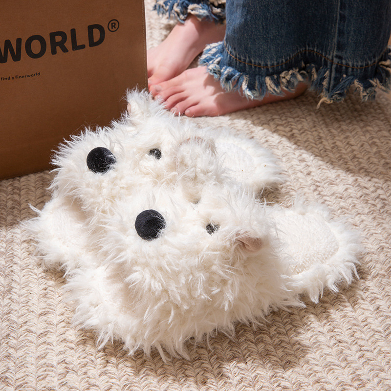 2025 New Style Casual Cartoon Cute Couple Plush Slippers Trendy Comfortable Versatile Slide Slippers for Women