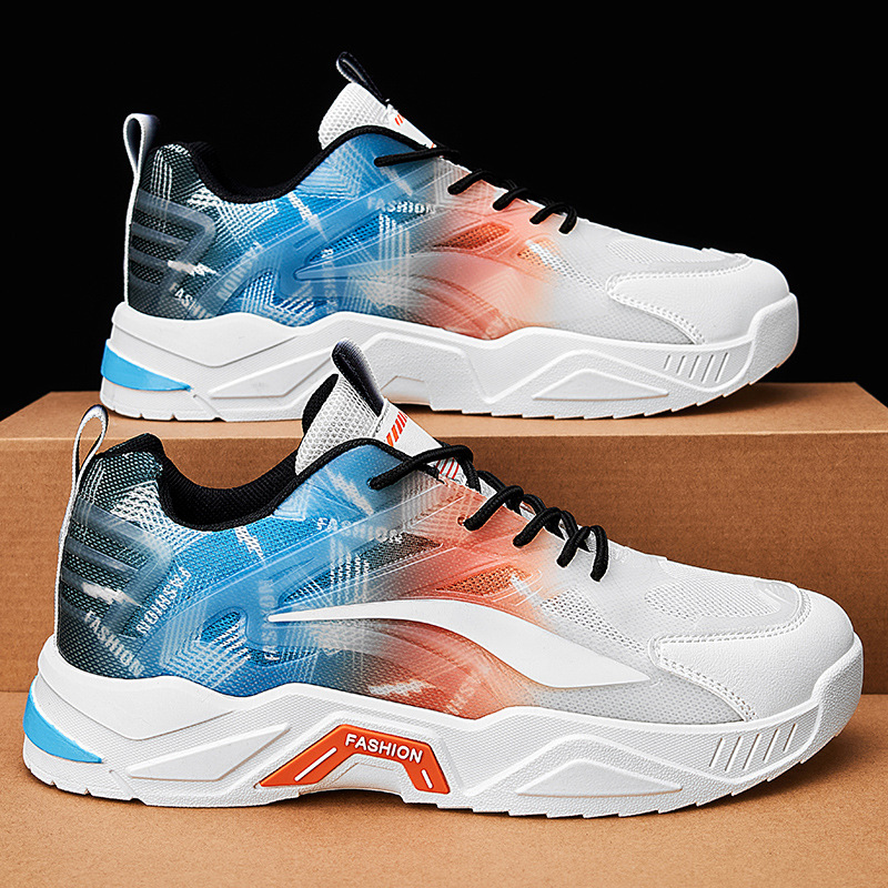 Zapatos de hombre Putian 2025 nuevos hombres de primavera, cojín de aire para correr casual, amortiguación y aumento de los deportes, zapatos de moda de verano de papá