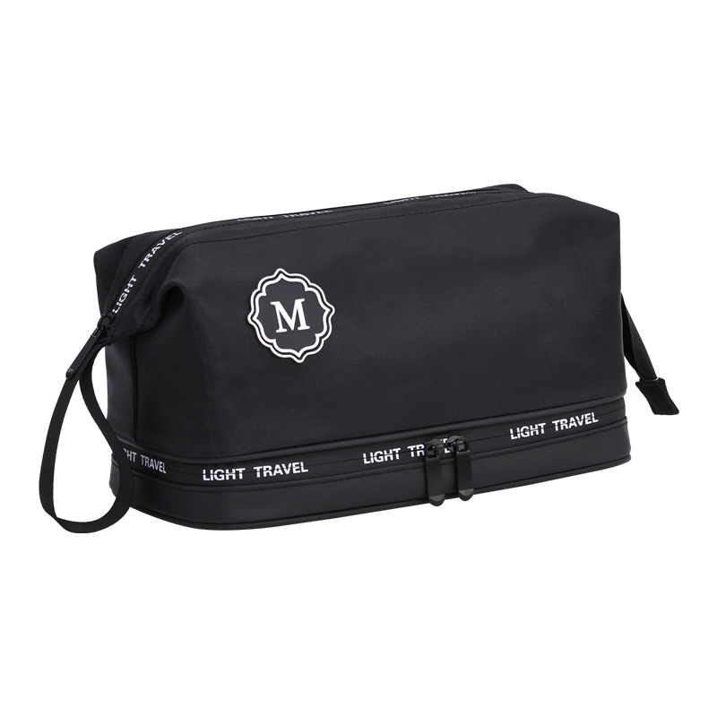 Viaje transfronterizo serie de viaje de alta capacidad de doble capa de separación seca y húmeda bolsa de lavado para hombres bolsa de almacenamiento de cosméticos de comercio exterior
