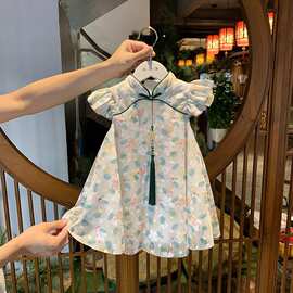女童超仙汉服襦裙夏中国风儿童古装连衣裙宝宝唐装古风夏款公主裙