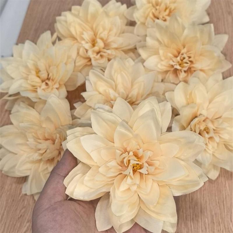 跨境外贸批发15CM直径仿真花头大丽花花朵装饰花头DIY装饰生日花|undefined