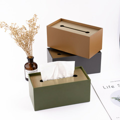 Light luxury stainless steel tissue box desktop tissue box hotel high-end napkin box sample room minimalist paper tissue box
