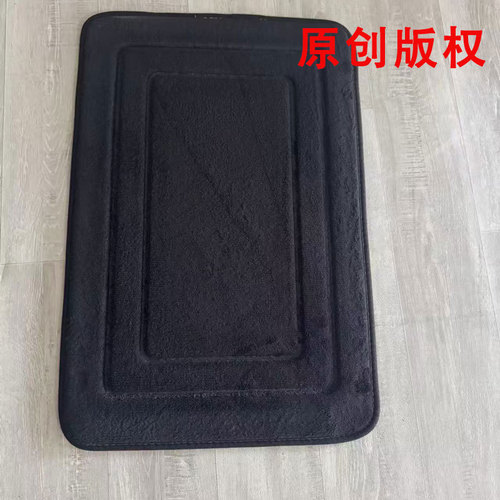 Bathroom floor mat, toilet door coral velvet floor mat, household rectangular absorbent and non-slip mat, direct supply