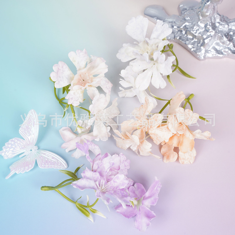 Simulation three small orchid decoration accessories diy home decoration fake flower small fresh wind hairpin flower accessories Simulation three small orchid decoration accessories diy home decoration fake flower small fresh wind hairpin flower accessories