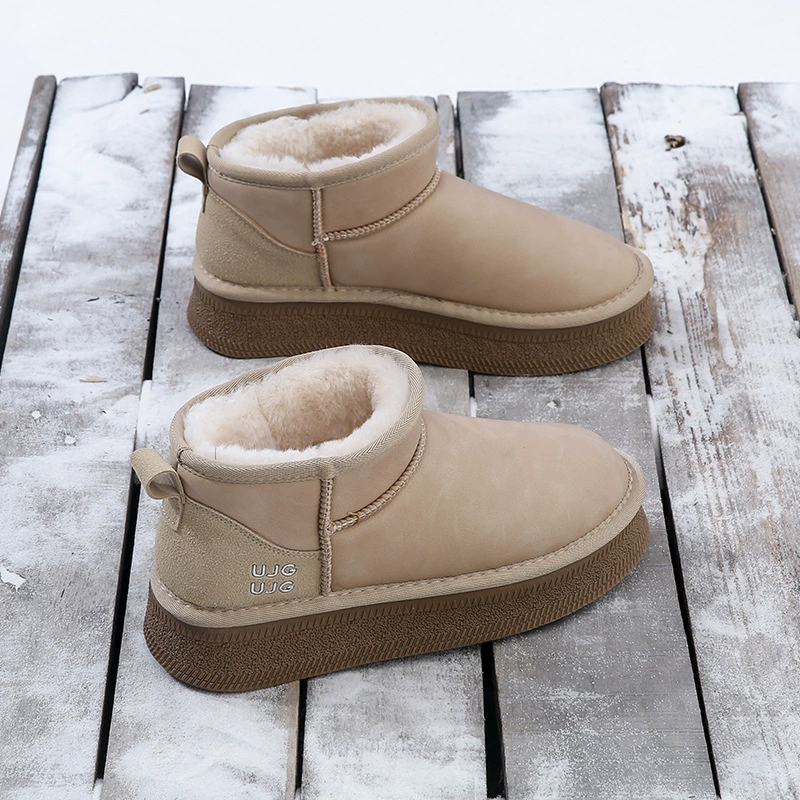 Winter warm high non-slip low boots platform for leisure