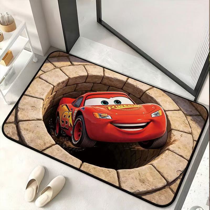 Transfronterizo 3D visual tarjeta de esterilla antideslizante esterilla de baño ventilada esterilla de suelo de inodoro de absorción de agua puerta de entrada esterilla de suelo de barro de algas image 15