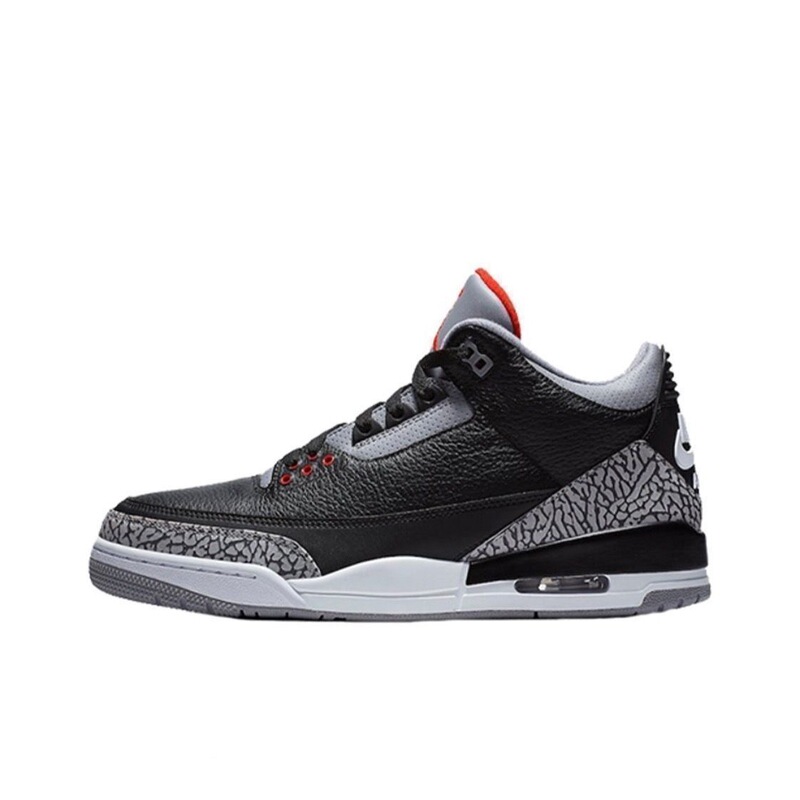 莆田靴純正オリジナル牛革本革バスケットボールシューズ男性と女性のための Air AJ3 ホワイトセメント共同ブランドレトロスポーツシューズ|undefined