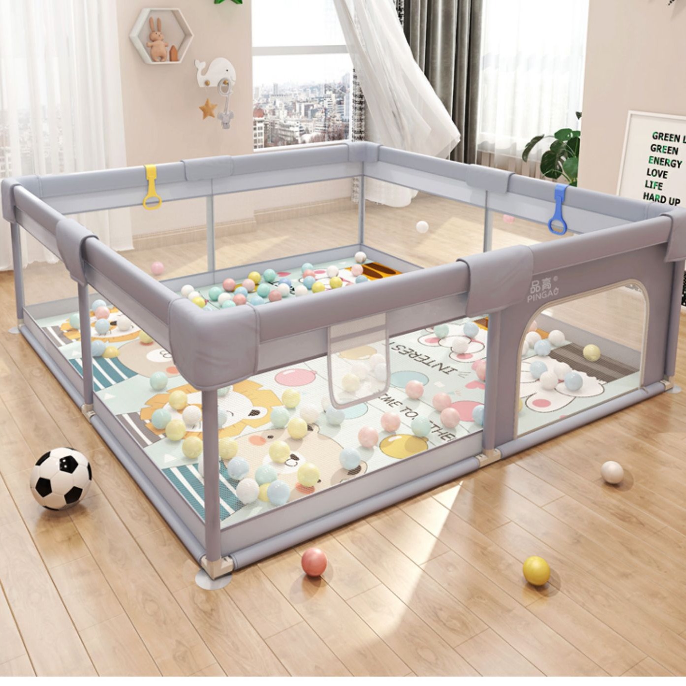 Babies vallas vallas bebés sala de estar suelo crawler cojín de escalada vallas de protección para bebés barras de juegos domésticos interiores