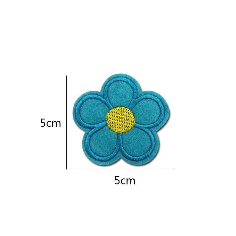Bordado de la computadora bordado de flores pegatinas de tela ropa pantalones suéter decoración reparación subsidio flor planchado decoración parche pegatinas
