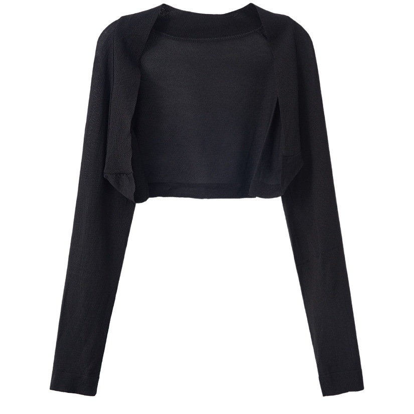 Estilo francés pequeño Chaleco de punto corto protector solar cardigan mujeres chal 2023 verano nuevo estilo con falda fuera blusa moda