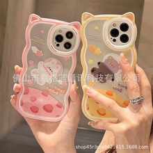 ¿؈֙CNew big wavy cat ear cell phone case