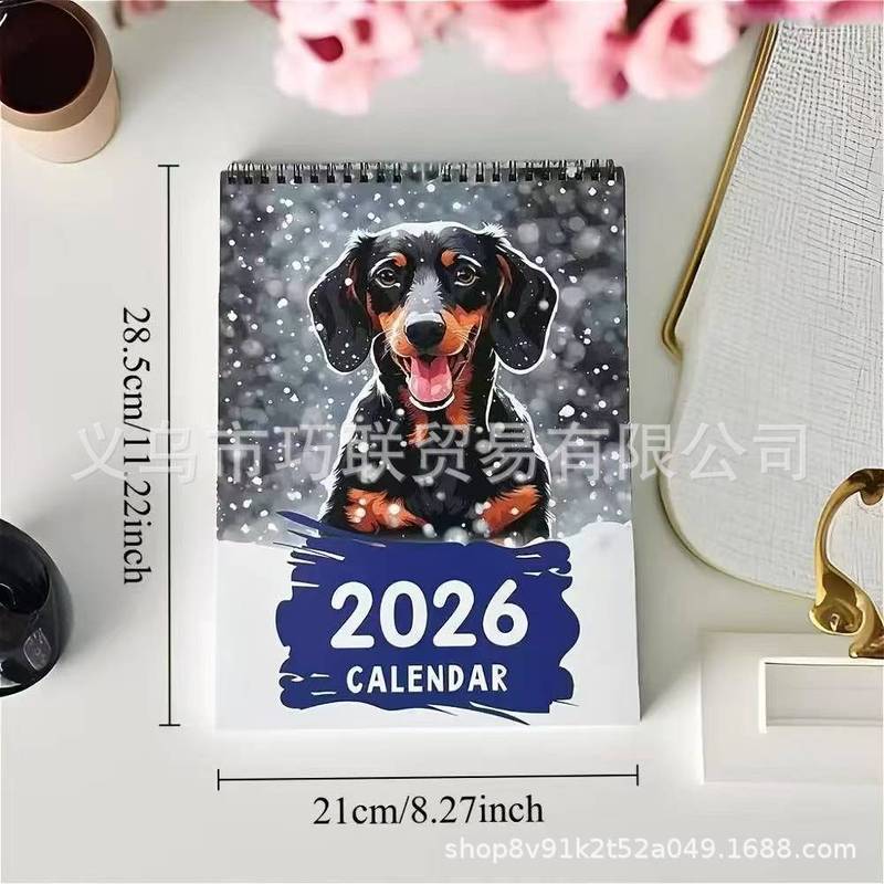 跨境新品2026年有趣的小狗柯基日历 Corgi 2026 Wall  Calendar|undefined