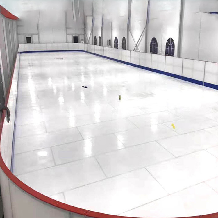 商场游乐场陆地冰球场地方仿真冰面  高分子聚乙烯室内仿真滑冰板