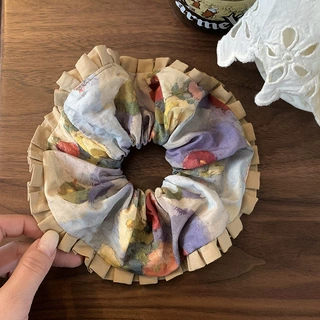 韩系清新派油画好高级大肠发圈女高弹扎头发发饰头绳发绳头新款饰