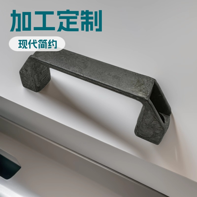 黑色拉手铝合金现代简约衣柜门把手橱柜抽屉柜门方形五金拉手