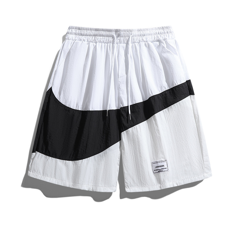 Verano de 2025 nuevos pantalones cortos de trabajo estadounidenses varones de verano de moda japonesa sueltos recto ocio rápido secado cinco puntos