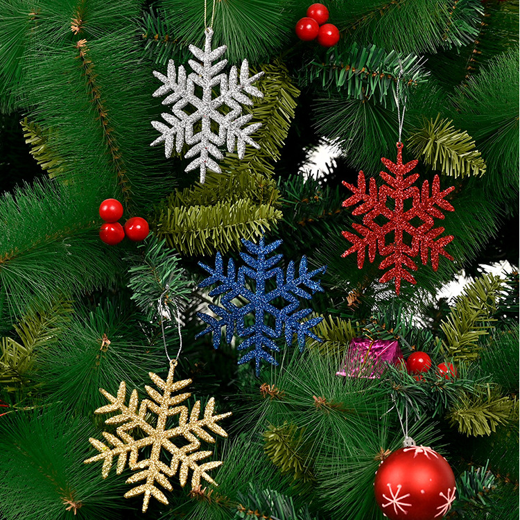 Wholesale New Snow Flakes A Pack Of 4 Colors Christmas Tree Decoration Nihaojewelry display picture 1