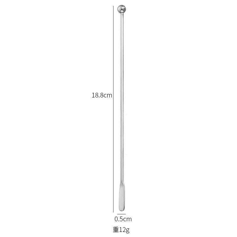 Transfronterizo 304 de acero inoxidable de mango largo varilla de agitación café leche té revolviendo palo cuchara creativa coctelera de oro