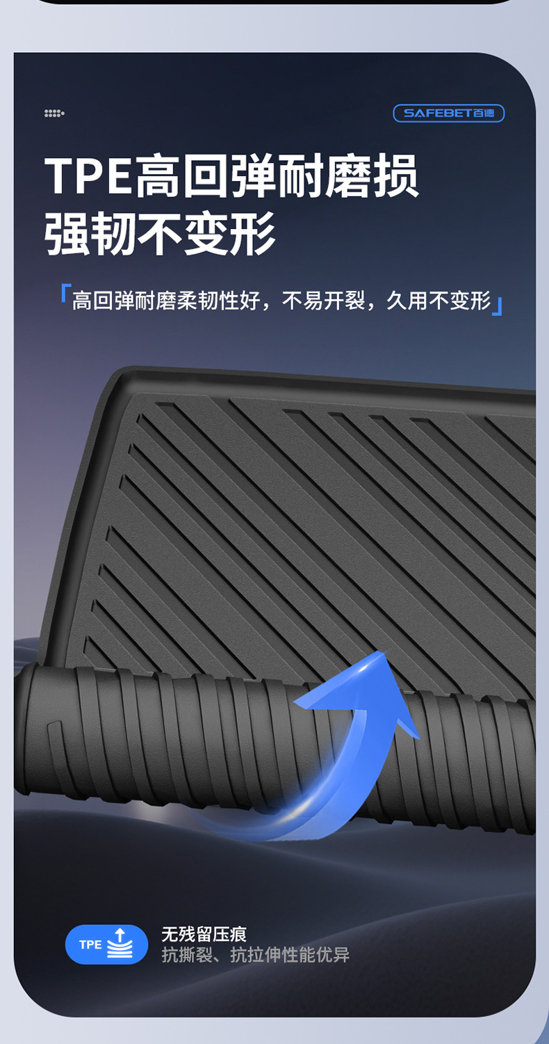 Suitable for Buick New Regal, Lacrosse, Envision Plus, All-Weather Tpe Car Trunk Mat