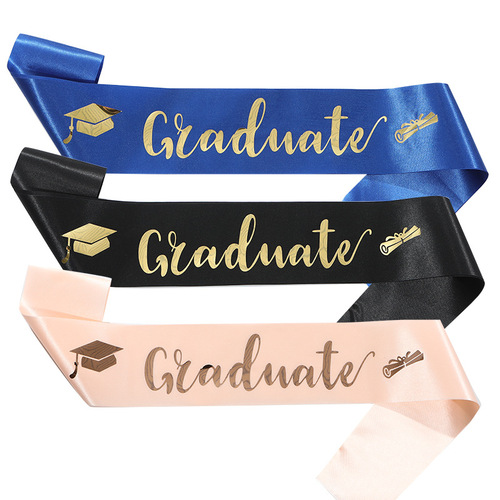 European and American fashion graduation shoulder strap etiquette belt I GRADUATED ribbon graduation party graduated belt