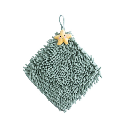 Cute hand towel for kitchen household lint-free hanging chenille towel absorbent ball thickened children's hand towel