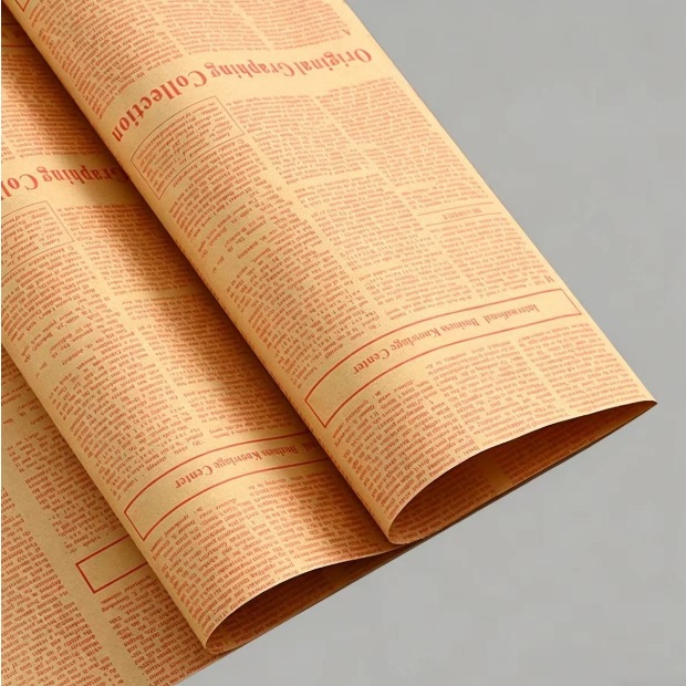 Papel para envolver flores, papel kraft con fondo vintage, papel para envolver regalos, materiales para empaquetar ramos, papel para envolver con diseño de periódico inglés.