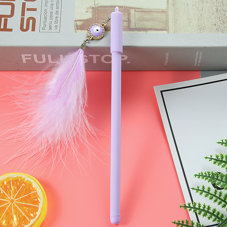 INS chica corazón colgando pluma lindo estudiante papelería colgante pluma de gel pluma de agua de cadena pluma de firma de Oficina Creativa