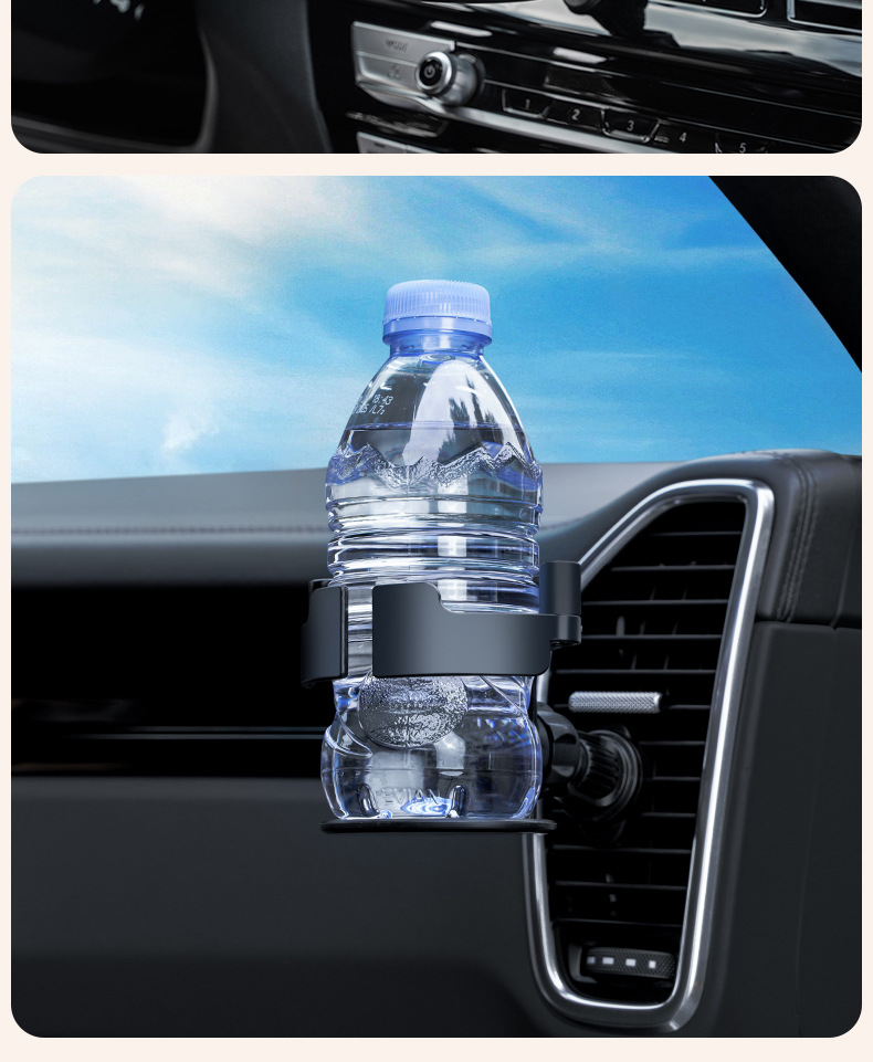 Car Air Conditioner Air Outlet Water Cup Holder Car Cup Holder Beverage Holder Ashtray Multi-Functional Fixed Hanging Cup Holder