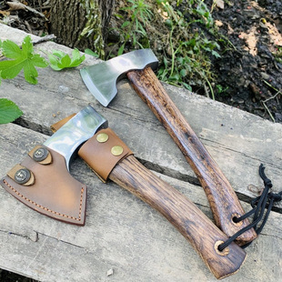 Outdoor Portable Neiman Ax Camping Hand Ax Battle Ax for Splitting Firewood and Chopping Bones, Hand-Forged Woodworking Ax for Mountain Clearing