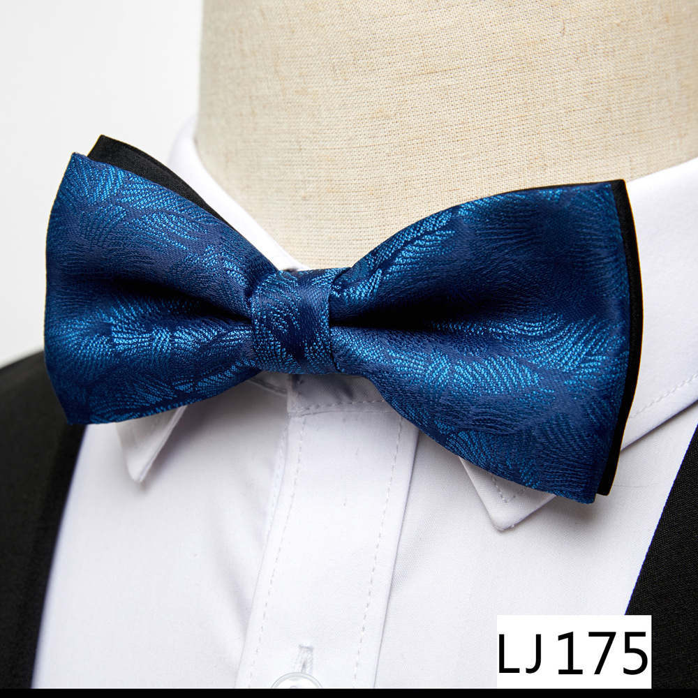 Cravatta formale da uomo con fiocco in seta poliestere con nuovo motivo_voghion.com