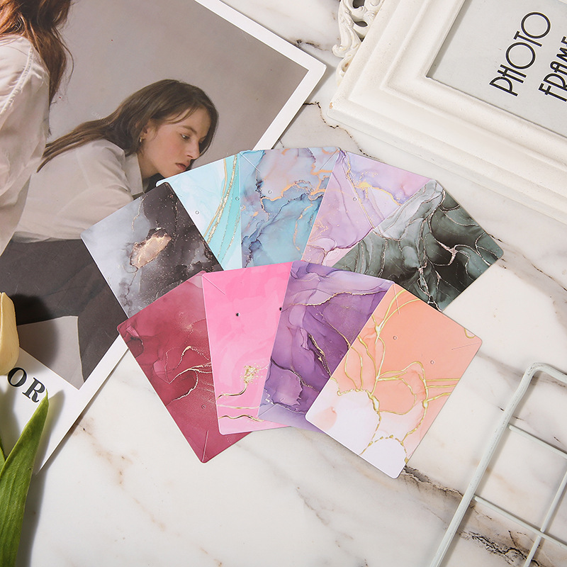 1 Piece Quantity Date Occasion Pastoral Simple Style Tie Dye Paper Card Wholesale Jewelry Packaging Cardboard