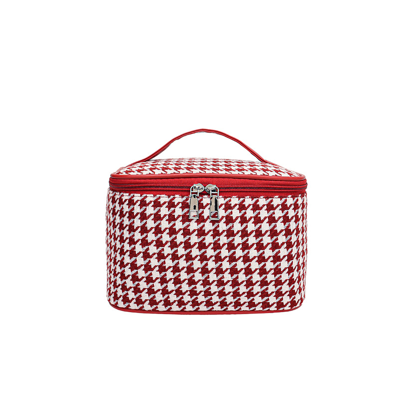 2024 neue Große Kapazität Qianniao Grid Business Reise Make-Up Lagerung Tragbare Hand gehalten Toiletten Tasche_voghion.com