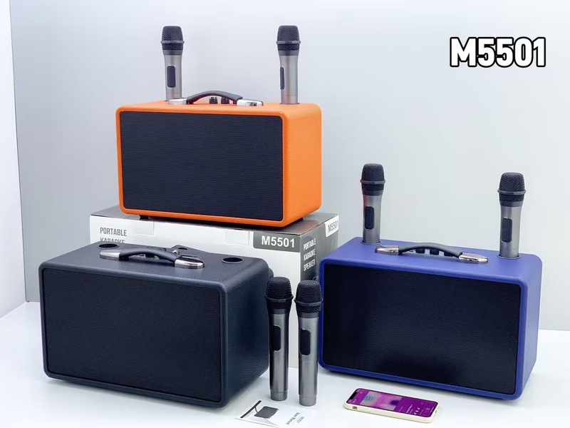 M5501携帯bluetoothスピーカーダブル5インチ低音スピーカー携帯広場舞カード音響ダブル無線マイク|undefined