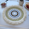 Blue and white China Wind Cushion Guo Chao Cotton Weaving Cushion Pad New Chinese Household Shooting props yellow hemp pads