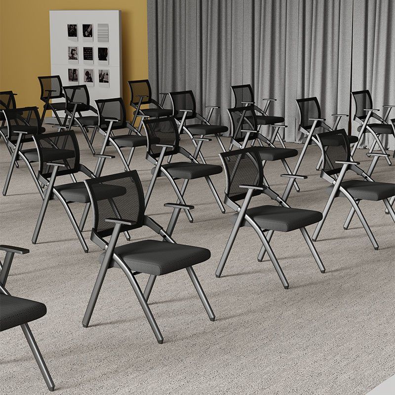 折叠培训椅带桌板会议可折叠写字板简约便携会议室加厚椅子办公椅