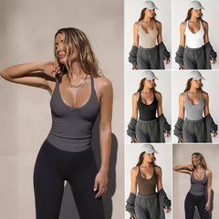 Amazon 2024 Spring New Arrival Knitted Vest: European & American Style, Sexy Slim-Fit Top, Trendy Brand Essential Base Layer