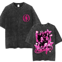 ŷ�봿��Kpop 2025 Katseye Graphic Washed T Shirt Fas