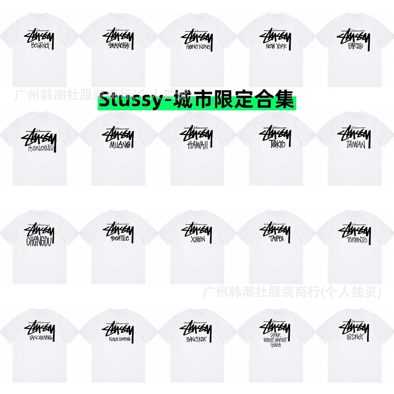 Cross-Border Dropshipping Fw25 City Limited Edition Series Loose-Fitting Cylindrical Short-Sleeve T-Shirt Unisex
