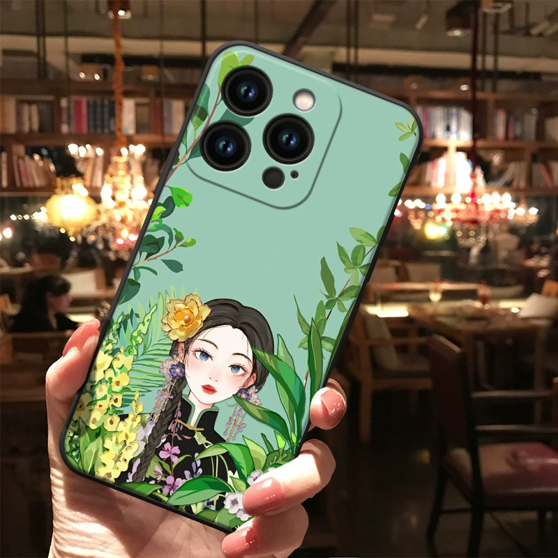 Чехол совместимый с Apple, чонсам, iPhone15, iPhone15 Pro, чехол для телефона, силиконовый iPhone12 Pro, 14promax