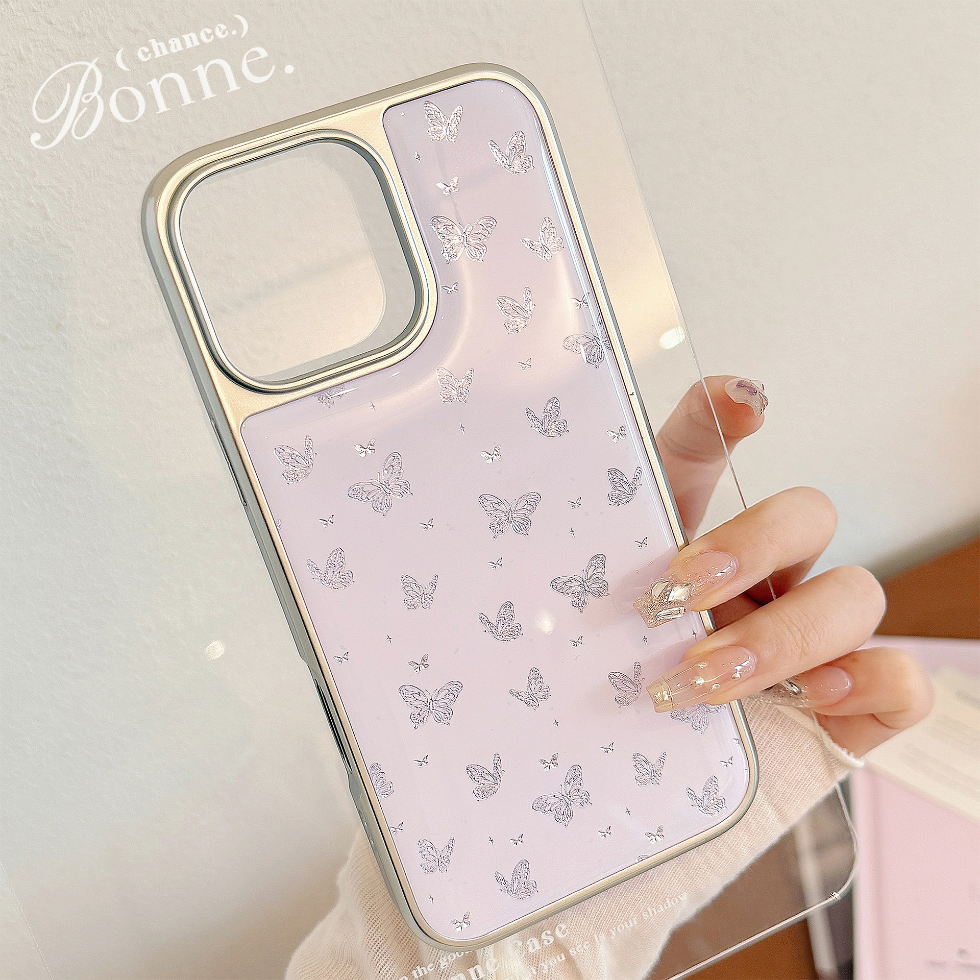 Custodia protettiva per telefono per iPhone 17 16 15 14 13 12 11 Pro Promax Plus Gilt Ins Purple Butterfly Phone Case Epoxy 17 Plating 14 Huawei_voghion.com