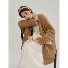 衣品乐毛衣开衫外套女秋季2025新款复古慵懒风中长款宽松百搭针织