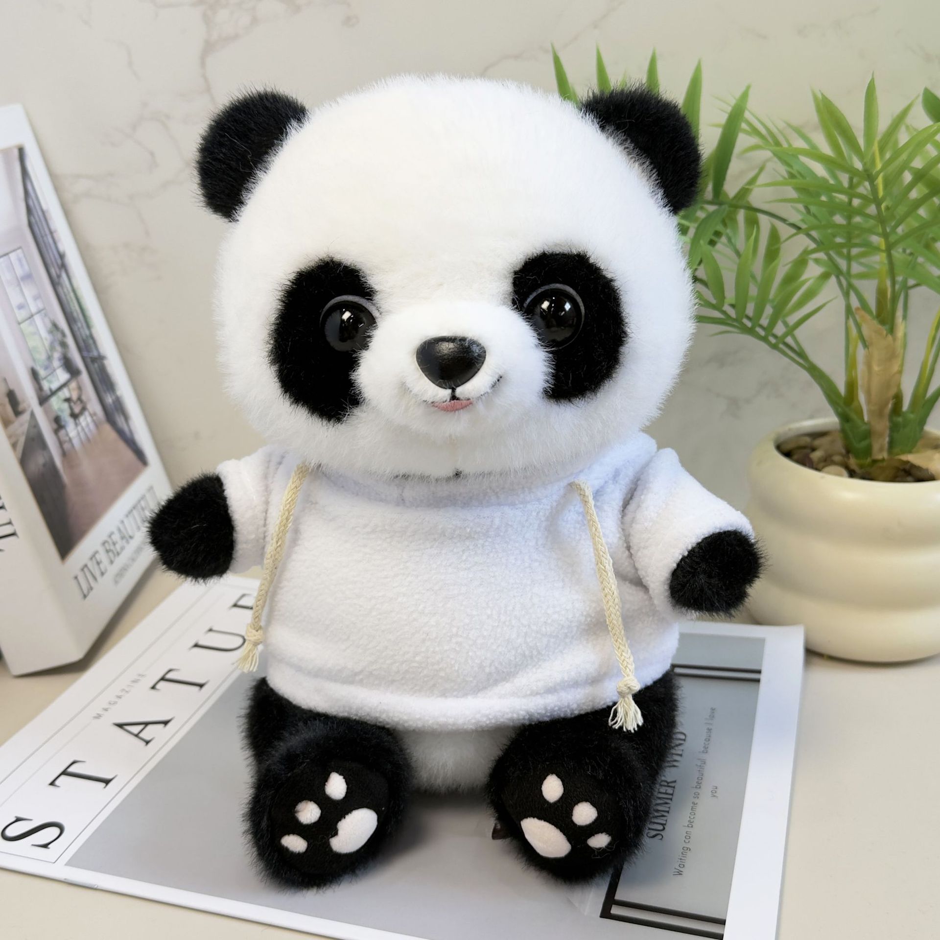 Cute tesoro nacional panda muñeca muñeca de peluche muñeca panda muñeca Chengdu logotipo de la empresa de impresión de recuerdos