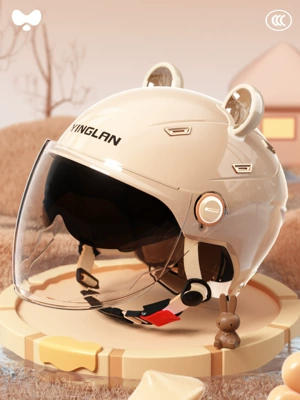 Motosiklet kaskı (dəbilqə) – Motorcycle Safety Helmet - 3c-double-mirror-coffee-hd-long-mirror-class-a-new-national-standard-one-size-fits-all