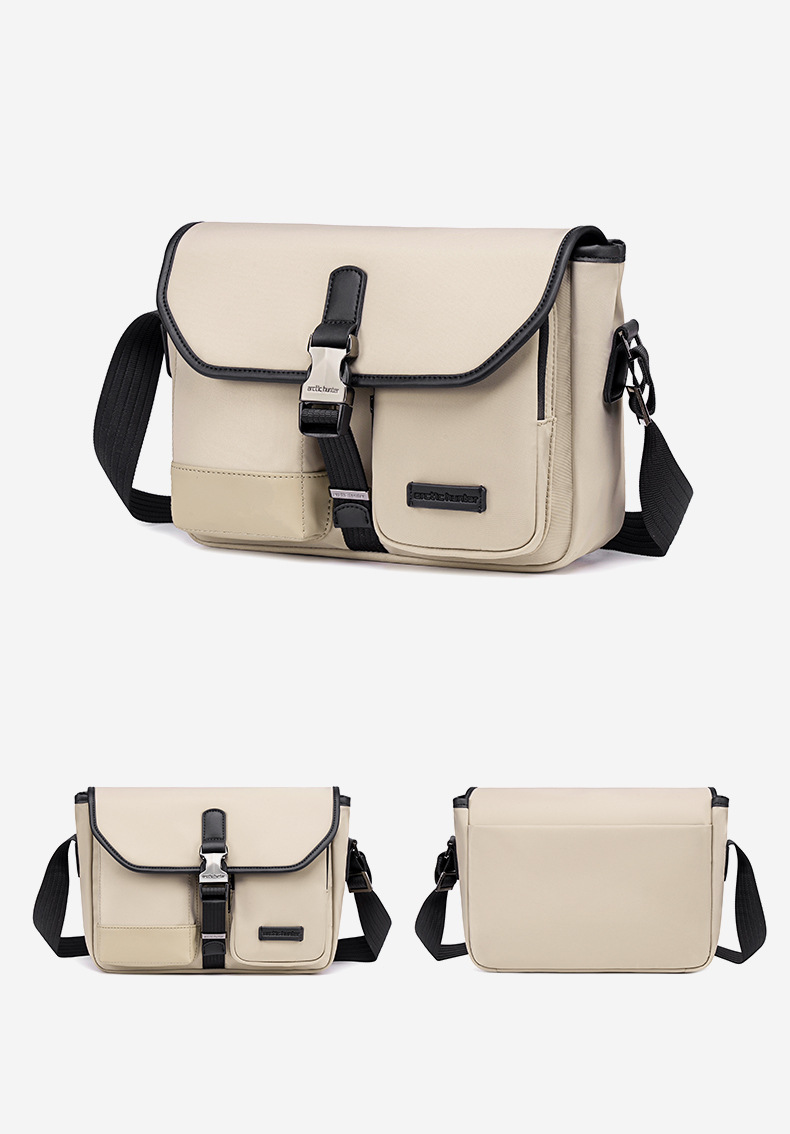 Men's Crossbody Bag High-End Multi-Functional Water-Resistant Single Shoulder Bag Casual Commute Nylon Sling Bag