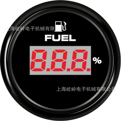automobile instrument, 52mm car truck truck - black-frame-black-background-digital-display
