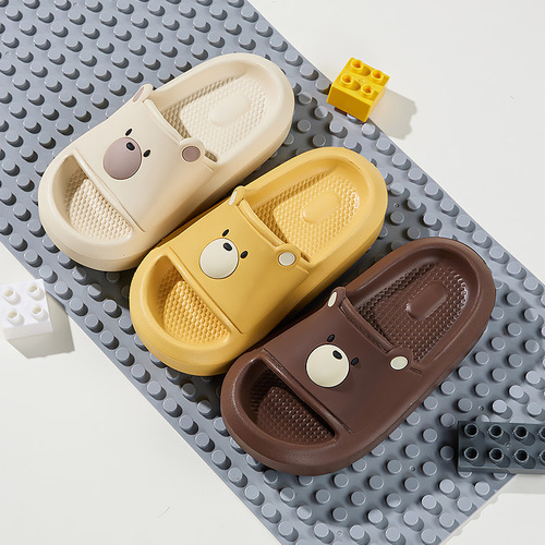 Happy Mary summer adult parent-child bear style non-slip slippers cute EVA indoor sandals slip-on slippers