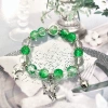 S224 green burst bead star-moon butterfly heart bracelet